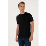 U.S. Polo Assn. Erkek Regular Fit Siyah Bisiklet Yaka Tişört 50300815-vr046