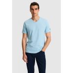 U.S. Polo Assn. Erkek Regular Fit V Yaka Mavi Basic Tişört 50326944-VR036 - XL