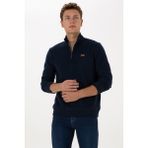 U.S. Polo Assn. Erkek Regular Fit Yarım Fermuarlı Lacivert Basic Sweatshirt 50313802-VR033