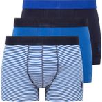 U.S. Polo Assn. Erkek Saks-Lacivert-Baskılı 3'lü Boxer 80504 - M