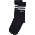 U.S. Polo Assn. Erkek Siyah 2'li Tenis Çorabı 50317940-VR046 - 39 - 41 - Siyah-128