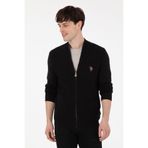U.S. Polo Assn. Erkek Siyah Basic Triko Hırka 50288871-VR046