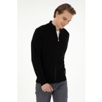 U.S. Polo Assn. Erkek Siyah Basic Triko Hırka 50298268-VR046