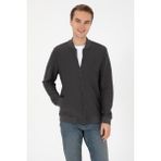 U.S. Polo Assn. Erkek Siyah Hırka Örme 50308895-VR046 %53 Poliester %47 Pamuk Tek Cepli Trend Stil - 2XL