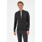 U.S. Polo Assn. Erkek Slim Fit Antrasit Melanj Triko Hırka 50313684-VR081 - XL