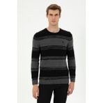 U.S. Polo Assn. Erkek Slim Fit Bisiklet Yaka Antrasit Melanj Kazak 50293115-VR081 - XL