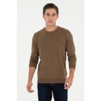 U.S. Polo Assn. Erkek Slim Fit Bisiklet Yaka Haki Kazak 50292869-VR027 - Haki-289