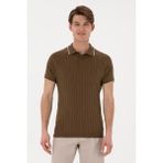 U.S. Polo Assn. Erkek Slim Fit Bisiklet Yaka Haki Tişört 50306481-VR027 - XL