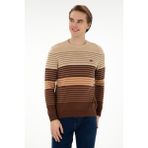 U.S. Polo Assn. Erkek Slim Fit Bisiklet Yaka Kahverengi Kazak 50297071-VR029