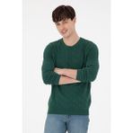 U.S. Polo Assn. Erkek Slim Fit Bisiklet Yaka Koyu Yeşil Basic Kazak 50288882-VR079