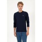 U.S. Polo Assn. Erkek Slim Fit Bisiklet Yaka Lacivert Süprem Basic Sweatshirt 50313744-VR033