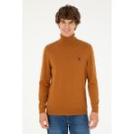 U.S. Polo Assn. Erkek Slim Fit Boğazlı Yaka Saks Basic Sweatshirt 50293523-VR153 - Coconut - 3XL