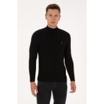 U.S. Polo Assn. Erkek Slim Fit Boğazlı Yaka Siyah Kazak 50315037-VR046 - 2XL