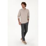 U.S. Polo Assn. Erkek Slim Fit Gri Kanvas Pantolon 50316831-VR024
