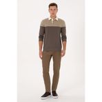 U.S. Polo Assn. Erkek Slim Fit Haki Kanvas Pantolon 50316835-VR027