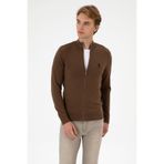 U.S. Polo Assn. Erkek Slim Fit Kahverengi Triko Hırka 50313684-VR029