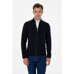 U.S. Polo Assn. Erkek Slim Fit Lacivert Basic Triko Hırka 50313688-VR033