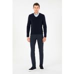 U.S. Polo Assn. Erkek Slim Fit Lacivert Kanvas Pantolon 50296149-VR033