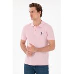 U.S. Polo Assn. Erkek Slim Fit Polo Yaka Açık Pembe Basic Tişört 50298041-VR078 - XL