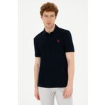 U.S. Polo Assn. Erkek Slim Fit Polo Yaka Koyu Lacivert Basic Tişört 50279573-vr100