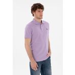 U.S. Polo Assn. Erkek Slim Fit Polo Yaka Lila Basic Tişört 50297984-vr034