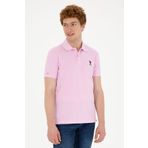 U.S. Polo Assn. Erkek Slim Fit Polo Yaka Pembe Basic Tişört 50279613-vr041