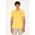 U.S. Polo Assn. Erkek Slim Fit Polo Yaka Sarı Basic Tişört 50279613-vr044