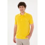U.S. Polo Assn. Erkek Slim Fit Polo Yaka Sarı Basic Tişört 50294207-VR044 - XL