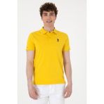 U.S. Polo Assn. Erkek Slim Fit Polo Yaka Sarı Basic Tişört 50298011-VR094 - Koyu Sarı