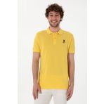U.S. Polo Assn. Erkek Slim Fit Polo Yaka Sarı Basic Tişört 50298041-vr044