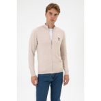 U.S. Polo Assn. Erkek Slim Fit Taş Melanj Triko Hırka 50313684-VR225