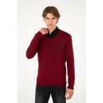 U.S. Polo Assn. Erkek Slim Fit V Yaka Bordo Basic Kazak 50293512-vr014