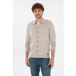 U.S. Polo Assn. Erkek Taş Basic Triko Hırka 50298272-VR049