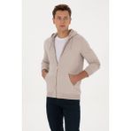 U.S. Polo Assn. Erkek Taş Hırka (Örme) %85 Pamuk Regular Fit Tek Cepli Günlük Kullanım - XL
