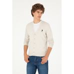 U.s. Polo Assn. Erkek Taş Melanj Hırka Triko 50293531-vr225 Taş Melanj