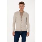 U.s. Polo Assn. Erkek Taş Melanj Hırka (Triko) 50313702-VR225 - XL