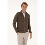 U.S. Polo Assn. Erkek Vizon Basic Triko Hırka 50307800-VR052
