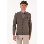 U.S. Polo Assn. Erkek Vizon Basic Triko Hırka 50313702-VR052