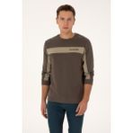 U.s. Polo Assn. Erkek Vizon Sweatshirt 50316354-VR052 - Vizon1 - 3XL