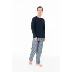 U.s. Polo Assn. Erkek Yaka Patlı Rahat Lacivert Pijama Takımı - Lacivert - Arsno18u98t7-Slac