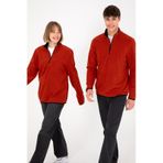 U.S. Polo Assn. Erkek Yarım Fermuarlı Kiremit Basic Polar Sweatshirt 50298085-vr031