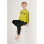 U.S. Polo Assn. Funny Yeşil Erkek Çocuk Uzun Kol Pijama Takım - Fıstık - 10 - 11 Yaş