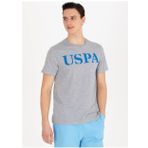 U.S. Polo Assn. GEARTIY023 Bisiklet Yaka Gri Melanj Erkek T-Shirt