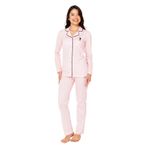 U.S. POLO ASSN. Gömlek Yaka Pamuk Pijama Takımı, XL, USPAREN201-38, Pembe, kadın