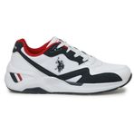 U.S.POLO ASSN.HUSKY 4FX BEYAZ LACİ KIRMIZI COMFORT CASUAL SPOR AYAKKABISI BEYAZ LACİ KIRM 40