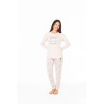 U.s. Polo Assn. Kadın %100 Pamuklu Yıldız Desenli Bisiklet Yaka Pijama Takımı Somon - Somon - Arsno20w16x3-Ysom
