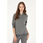 U.S. Polo Assn. Kadın Antrasit Melanj Kapüşonlu Sweatshirt 50296947-vr081