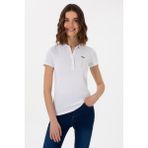 U.S. Polo Assn. Kadın Beyaz Basic Polo Yaka Tişört 50305764-VR013