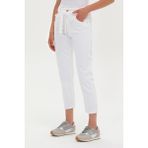 U.S. Polo Assn. Kadın Beyaz Mom High Waist Fit Jean Pantolon 50266286-DN0015 - 44 - White - Dropsuz