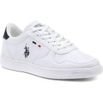 U.S. Polo Assn. Kadın Beyaz Sneaker Düz Taban Suni Deri Bağcıklı Spor Ayakkabı